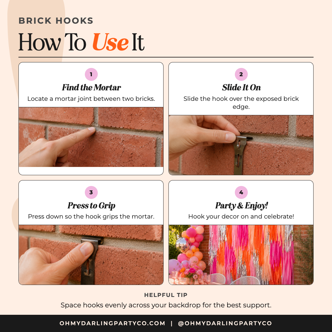 How to use brick hooks