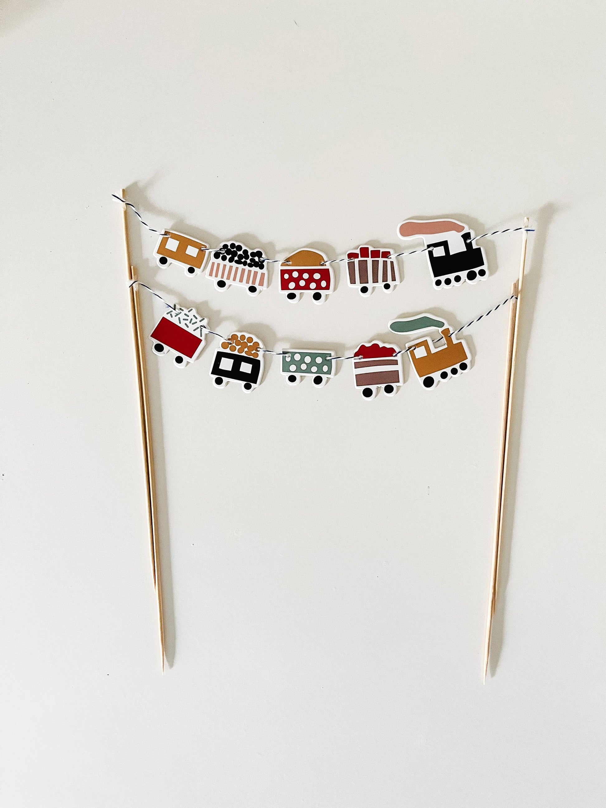 Train Cake Banner-Oh My Darling Party Co-Fringe Backdrop, Streamer Backdrop, Fringe perfect for events & parties!