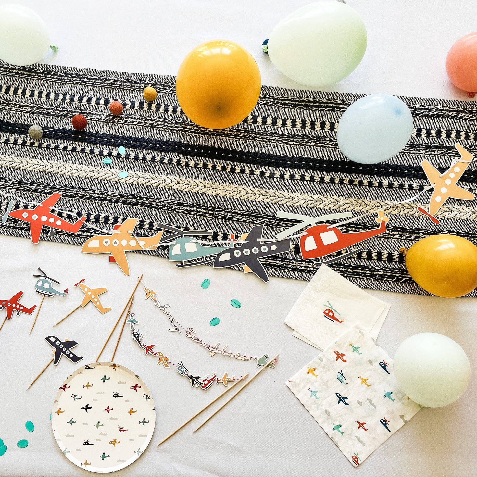 Airplane Cake Banner-Oh My Darling Party Co-Fringe Backdrop, Streamer Backdrop, Fringe perfect for events & parties!