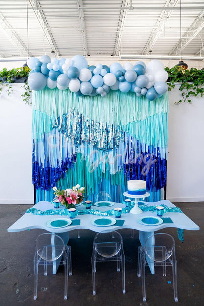 Making Waves Backdrop-Fringe Backdrop-Party Decor-Oh My Darling Party Co-Oh My Darling Party Co-1st birthday decor, baby blue, baby shower decor, bachelorette, bachelorette backdro, bachelorette party, backdrops for party, balloon garland, balloon garlands, Bermuda, best sellers, birthday decor, birthday party, blue, blue baby shower, BLUE BACKDROP, BLUE BACKDROPS, blue party, boho nursery, boho party decor, boho tassel garland, bridal shower, cochella party decor, colorful backdrop, fiesta, fringe backdrop