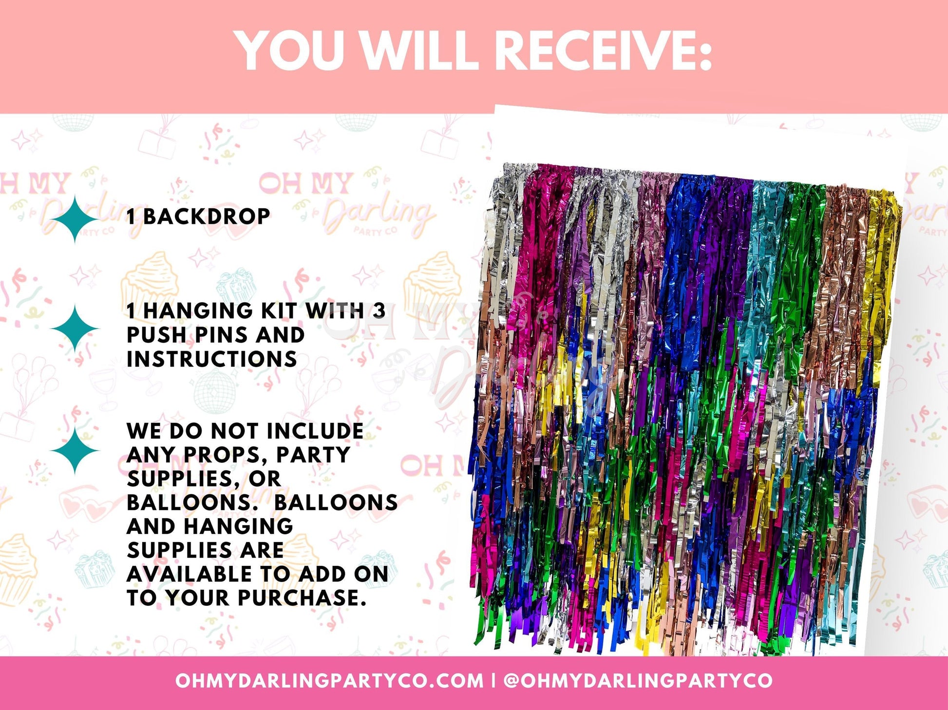 No Panic At This Disco Fringe Backdrop-Fringe Backdrop-Party Decor-Oh My Darling Party Co-Oh My Darling Party Co-1970's birthday, 1st birthday decor, 80s party, all metallic backdrop, baby shower decor, bachelorette, bachelorette backdro, bachelorette party, backdrops for party, balloon garland, balloon garlands, best sellers, birthday decor, birthday party, boho nursery, boho party decor, boho tassel garland, bridal shower, Christmas 22, cochella party decor, colorful backdrop, dance party, Default, disco 