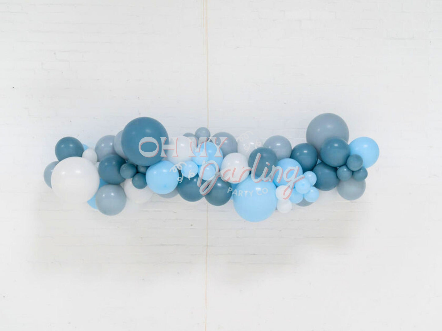 Ocean Balloon Kit-Fringe Backdrop-Party Decor-Balloon Kits-Oh My Darling Party Co-baby blue, balloons, blue, blue and peach, blue and white, blue baby shower, blue party, bluey, dusty blue, fish, Fishing, gone fishing, light blue, ocean, pastel blue, pool party, Pool Side, shark, sharks, under the sea