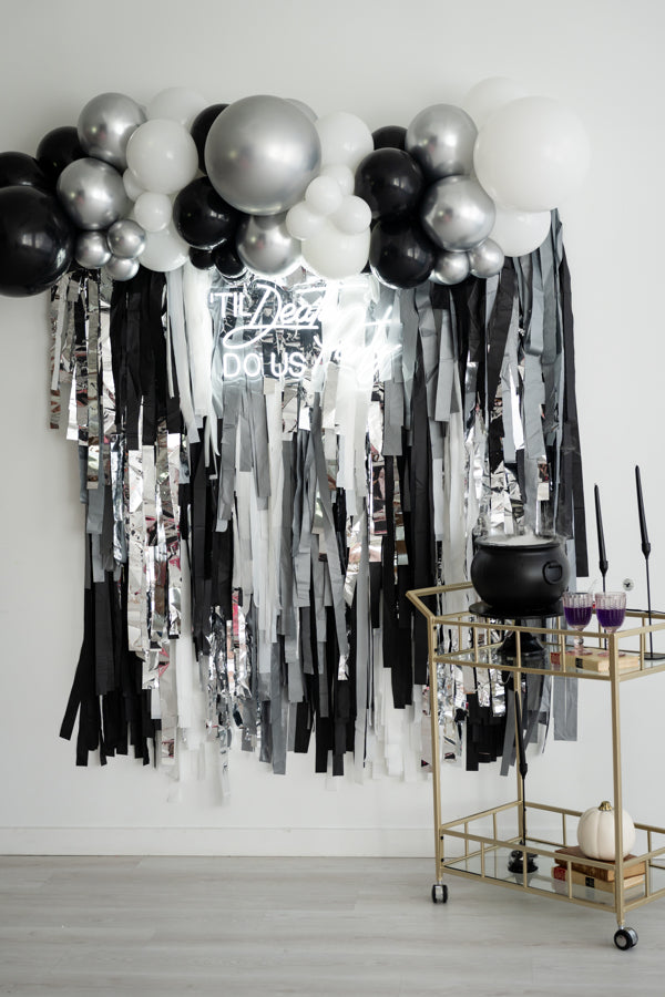 Silver Mirage Fringe Backdrop-Backdrops-Oh My Darling Party Co