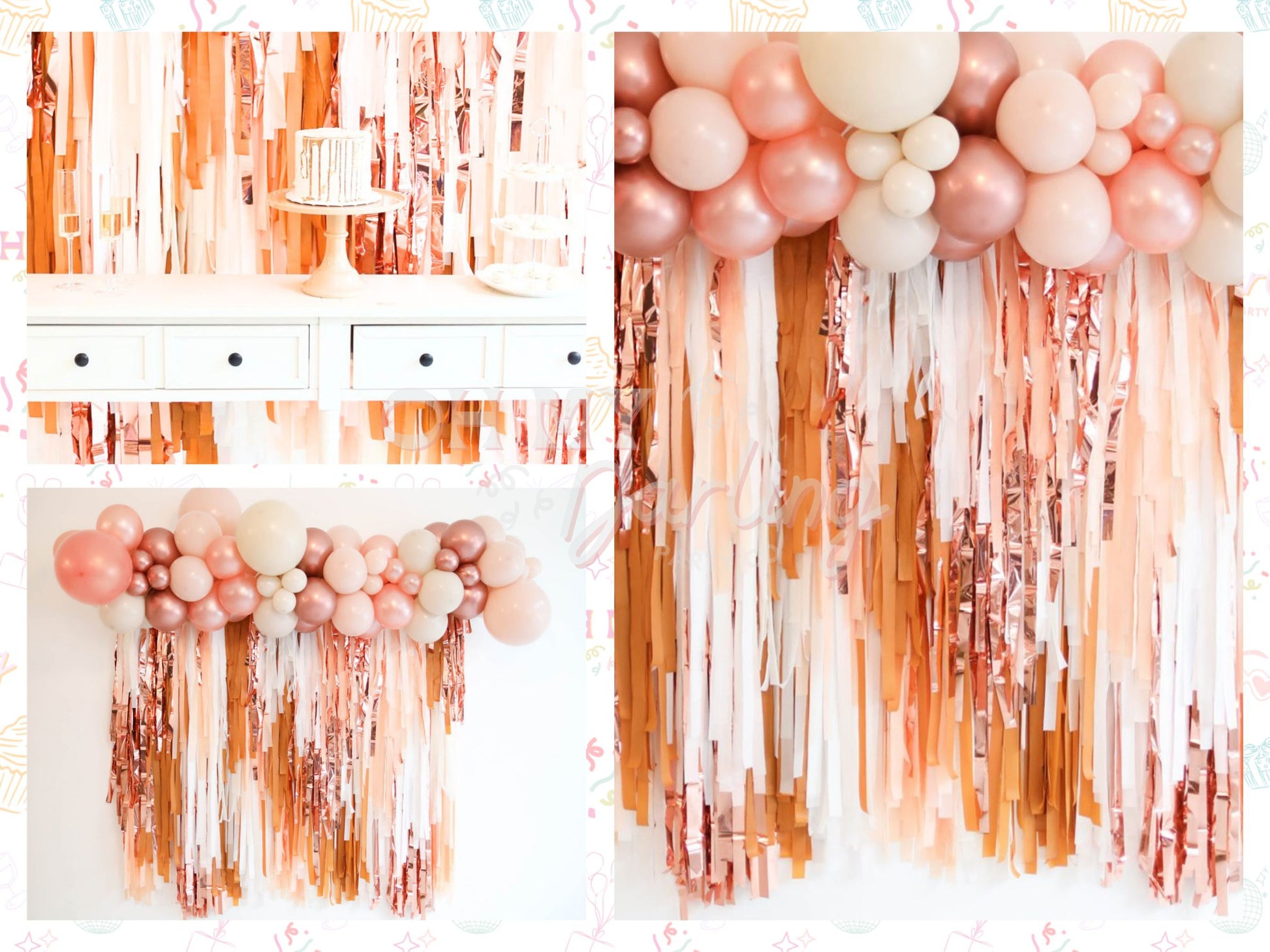Palm Springs Fringe Backdrop-Fringe Backdrop-Party Decor-Oh My Darling Party Co-Oh My Darling Party Co-30A bachelorette, baby pink, bachelorette, bachelorette party, backdrops for party, balloon garlands, boating bachelorette, boho bachelorette, florida bachelorette, fringe backdrop, fringe garland, Fringe Streamers, got your bash, lake bachelorette, nashty bachelorette, neutral bachelorette, OMDPC, palm springs bachelorette, pampas bachelorette, party backdrops, peach, peachy, Pink, pink and orange bachelo