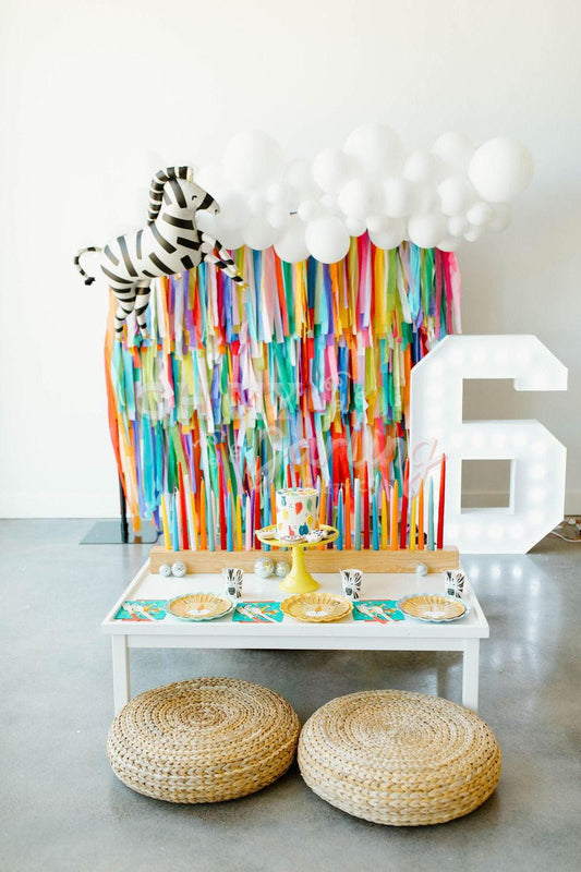 Party Animal Backdrop-Fringe Backdrop-Party Decor-Oh My Darling Party Co-Oh My Darling Party Co-Amethyst, backdrops for party, balloon garlands, Bermuda, Birthday, birthday decorations, boy party, bright rainbow, Bubblegum, Buttercup, Candy Pink, circus, first birthday, fringe garland, Fringe Streamers, gender neutral birthday, gn party, Goldenrod, happy birthday, happy birthday collection, Kelly Green, Kids Birthday, Kids Party, Lavender, Lime, neon rainbows, OMDPC, Orange, party animal, party animals, par