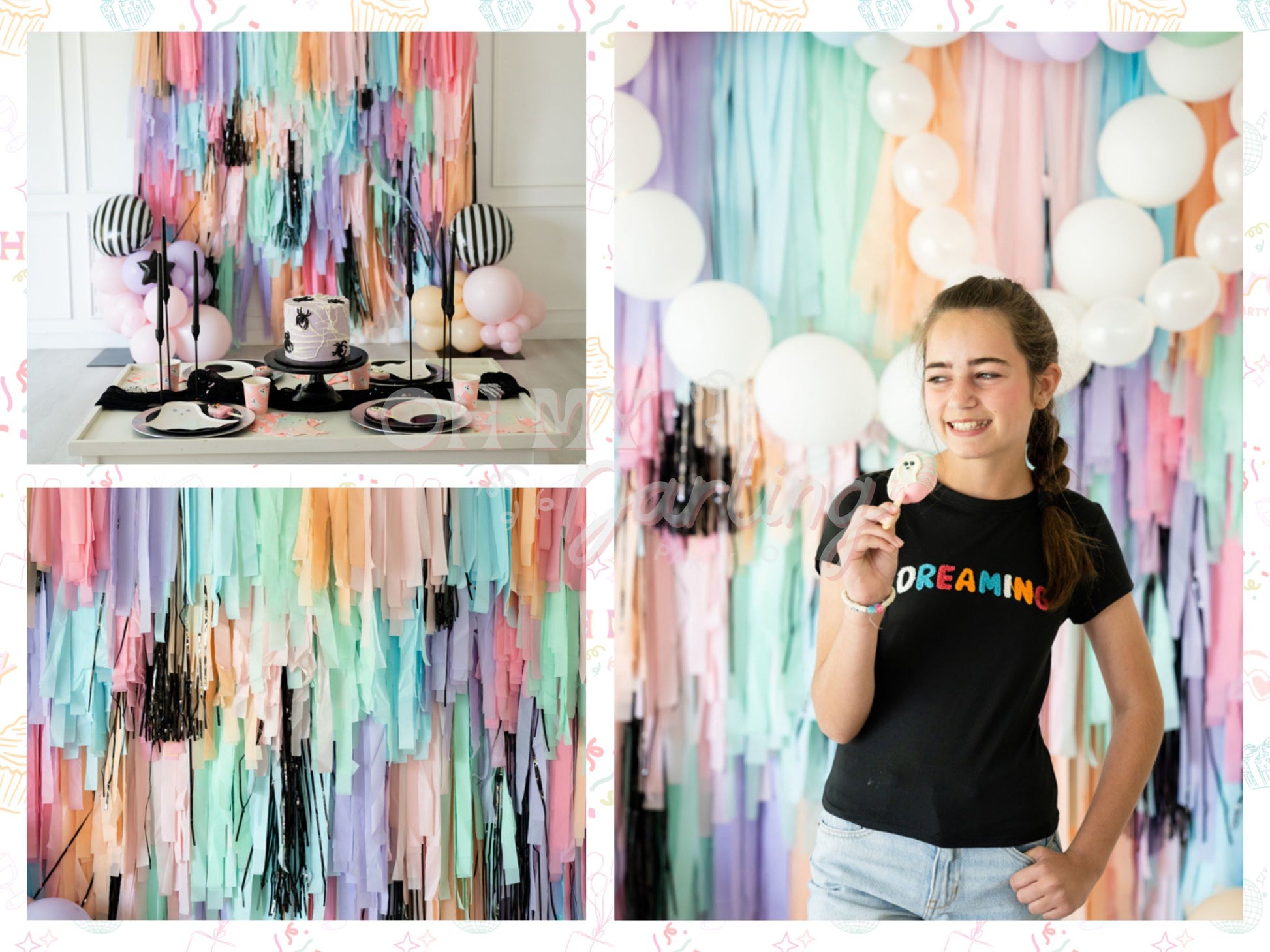 Pastel Halloween Backdrop-Fringe Backdrop-Party Decor-Oh My Darling Party Co-Oh My Darling Party Co-1st birthday decor, baby pink, baby shower decor, bachelorette, bachelorette backdro, bachelorette party, backdrops for party, balloon garland, balloon garlands, best sellers, birthday decor, birthday party, black, black backdrops, blue, BLUE BACKDROP, BLUE BACKDROPS, blush, boho nursery, boho party decor, boho tassel garland, bridal shower, bubblegum, cochella party decor, colorful backdrop, default, fall, f