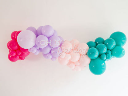 Pop Star Balloon Kit-Fringe Backdrop-Party Decor-Balloon Kits-Oh My Darling Party Co-balloon garlands, balloons, easter, easter fringe, girl party, girls day, Girls Trip, party backdrops, pastel, pink and purple, pop star, spring, teal, trolls, trolls birthday, unicorns, unicorns party