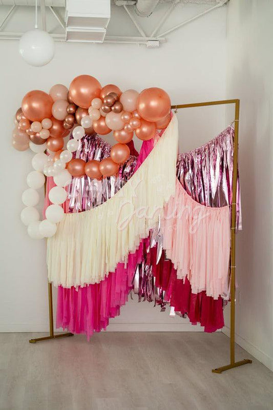 Pretty In Pink Garland Set-Fringe Backdrop-Party Decor-Oh My Darling Party Co-Oh My Darling Party Co-1st birthday decor, baby shower decor, bachelorette, bachelorette backdro, bachelorette party, backdrops for party, balloon garland, balloon garlands, be my valentine, best sellers, birthday decor, birthday party, boho nursery, boho party decor, boho tassel garland, bridal shower, cochella party decor, colorful backdrop, fiesta, fringe backdrop, fringe garland, fringe photo backdro, Fringe Streamers, gender 