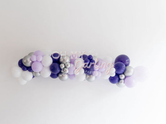 Purple & Silver Balloon Kit-Fringe Backdrop-Party Decor-Balloon Kits-Oh My Darling Party Co-balloon garlands, balloons, dark purple, easter, easter fringe, easter party, girl party, graduation, graduation party, happy easter, metallic purple, pastel, pink purple party, purple, purple baby shower, PURPLE BACKDROP, PURPLE BACKDROPS, purple balloons, purple decorations, purple party, purple party decor