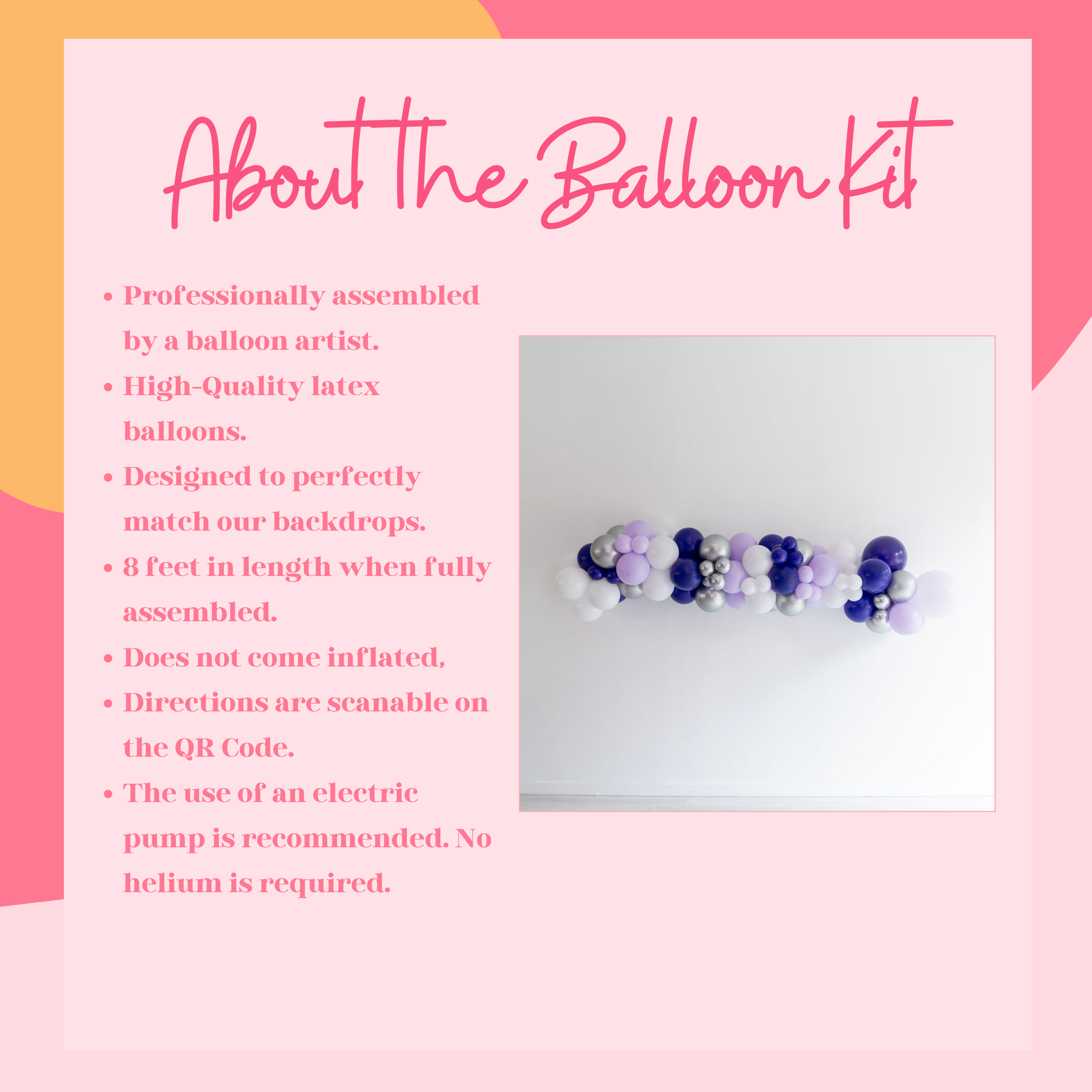 Purple & White Balloon Kit