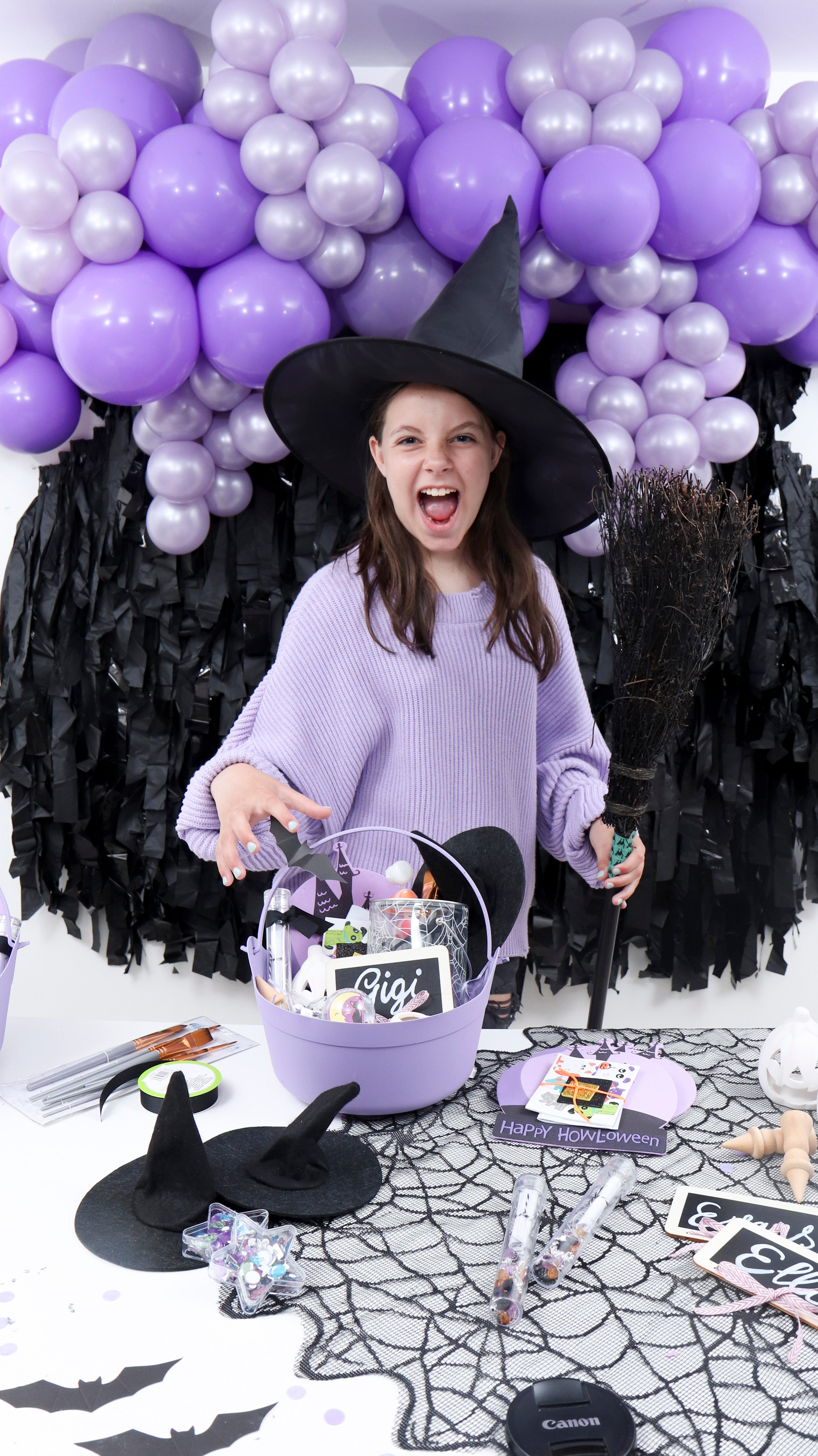 Cauldron Shape Backdrop - Etsy 1 fringe garland hanging against a white wall with balloons. Fringe decor perfect for corporate events or parties.