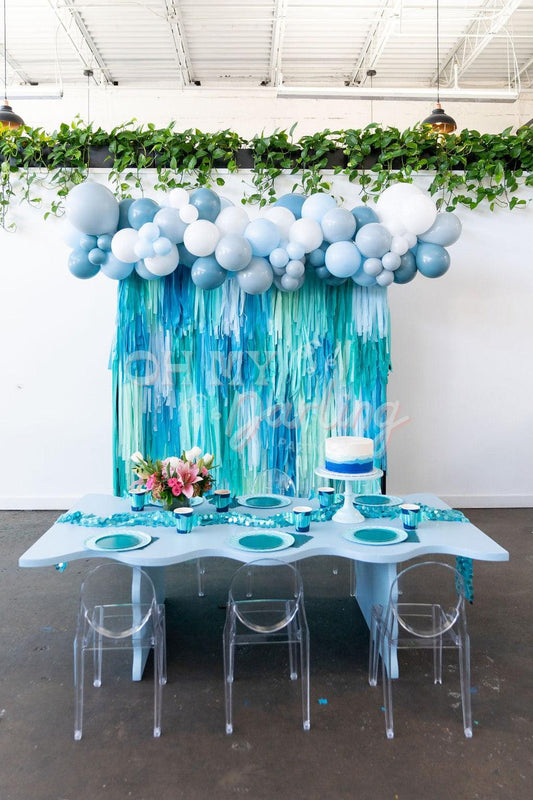Ready to Ship: Big ONE Backdrop-Fringe Backdrop-Party Decor-Oh My Darling Party Co-Oh My Darling Party Co-baby blue, backdrops for party, balloon garlands, birthday boy, blue baby shower, BLUE BACKDROP, BLUE BACKDROPS, blue party, boat, boating, boats, boy baby shower, boy birthday, boy party, boy shower, boys birthday, first birthday, Fishing, fringe garland, Fringe Streamers, gn party, gone fishing, light blue, Nautical, ocean, OMDPC, party backdrops, pool party, sale, sea, seashells, Seaside, seaside bac