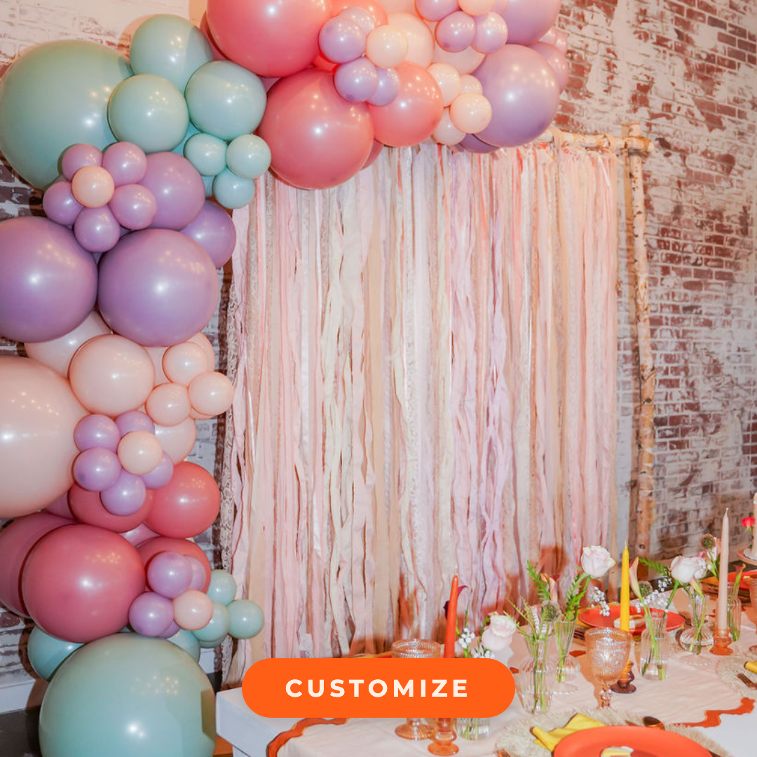 Custom Ribbon & Lace Backdrop