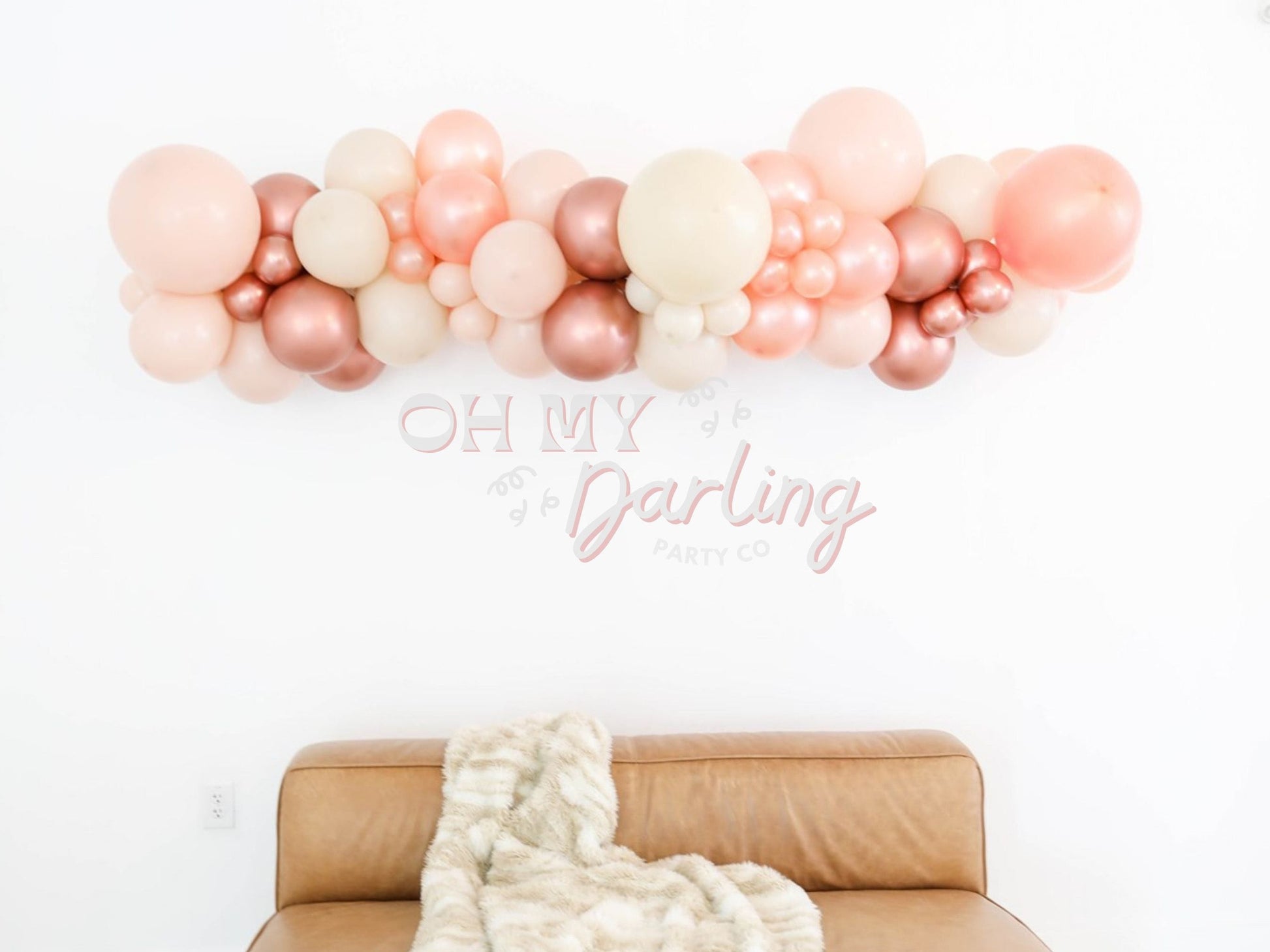 Rose Gold Balloon Kit-Fringe Backdrop-Party Decor-Balloon Kits-Oh My Darling Party Co-baby pink, balloons, candy pink, Pink, pink baby shower, PINK BACKDROP, rose gold, rose gold bachelorette, standard