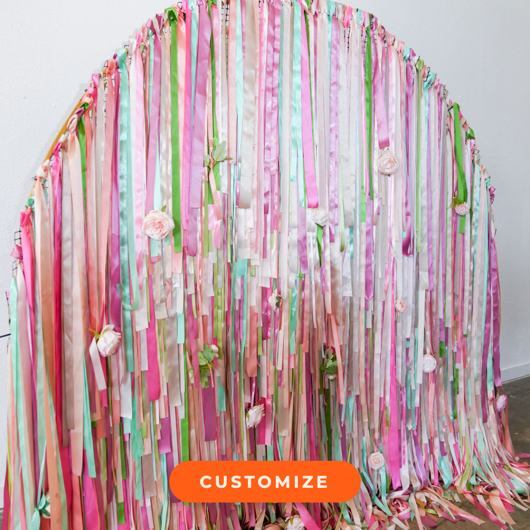 Custom Satin Ribbon Backdrop
