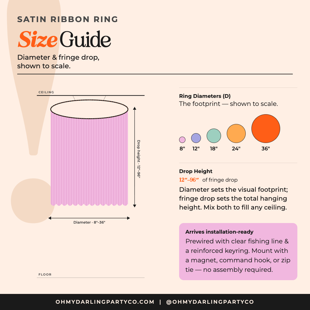 Satin Ribbon Ring size guide