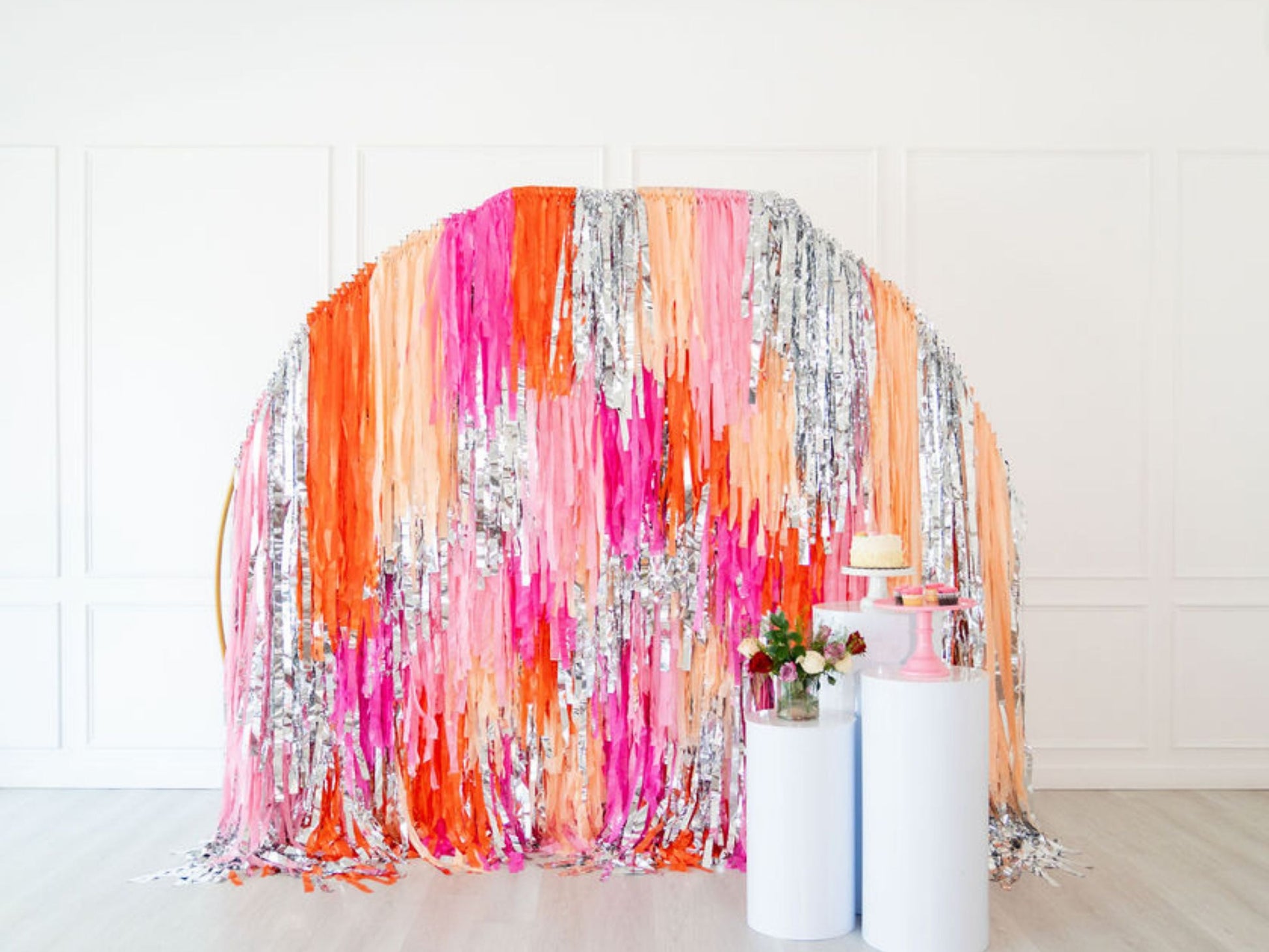 Saturday Night Fever Semi Circle Backdrop-Fringe Backdrop-Party Decor-Oh My Darling Party Co-Oh My Darling Party Co-1970's birthday, 1st birthday decor, 70's, 70's party, baby shower decor, bachelorette, bachelorette backdro, bachelorette party, backdrops for party, balloon garland, balloon garlands, be my valentine, best sellers, birthday decor, birthday party, boho nursery, boho party decor, boho tassel garland, bridal shower, bubblegum, candy pink, cochella party decor, colorful backdrop, fiesta, fringe 