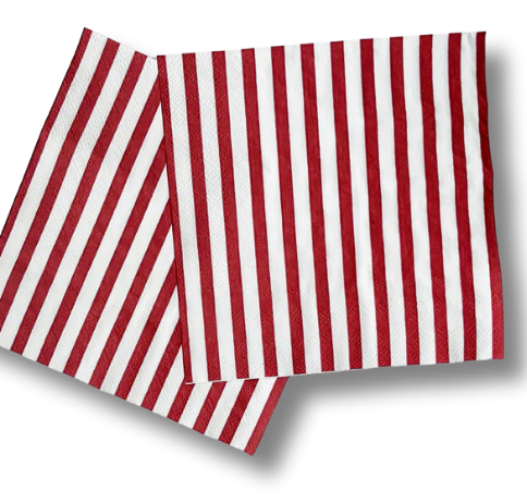 Classic Stripe Red Large Napkin-Oh My Darling Party Co-Fringe Backdrop, Streamer Backdrop, Fringe perfect for events & parties!