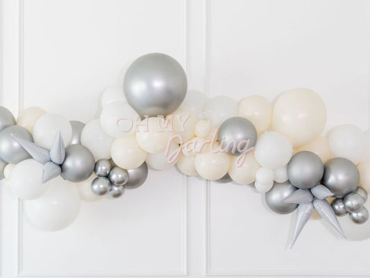 Silver Sparkle Balloon Kit-Fringe Backdrop-Party Decor-Balloon Kits-Oh My Darling Party Co-balloons, easter, easter fringe, easter party, happy easter, pastel, spring