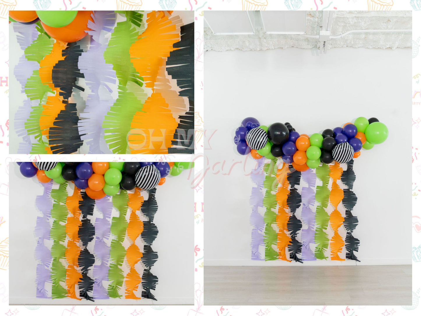 Spooky Season Crepe Paper Bundle-Fringe Backdrop-Party Decor-Oh My Darling Party Co-Oh My Darling Party Co-1st birthday decor, affordable fringe backdrop, baby shower decor, bachelorette, bachelorette backdro, bachelorette party, backdrops for party, balloon garland, balloon garlands, best sellers, birthday decor, birthday party, boho nursery, boho party decor, boho tassel garland, bridal shower, cochella party decor, colorful backdrop, crepe paper streamers, fall festival, fiesta, fringe backdrop, fringe g