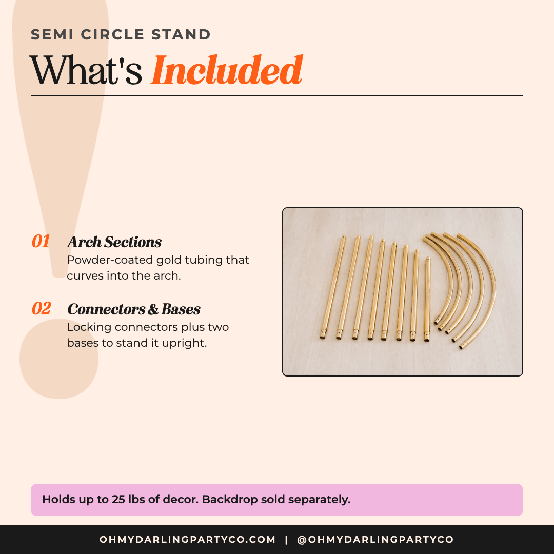 What's included with your Semi Circle Stand