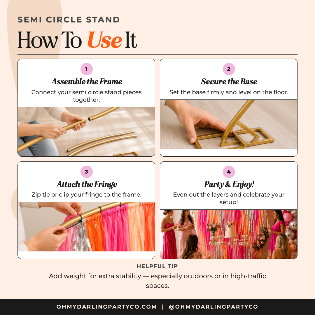 How to use your Semi Circle Stand