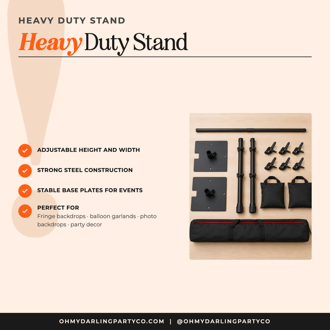 Heavy Duty Stand features
