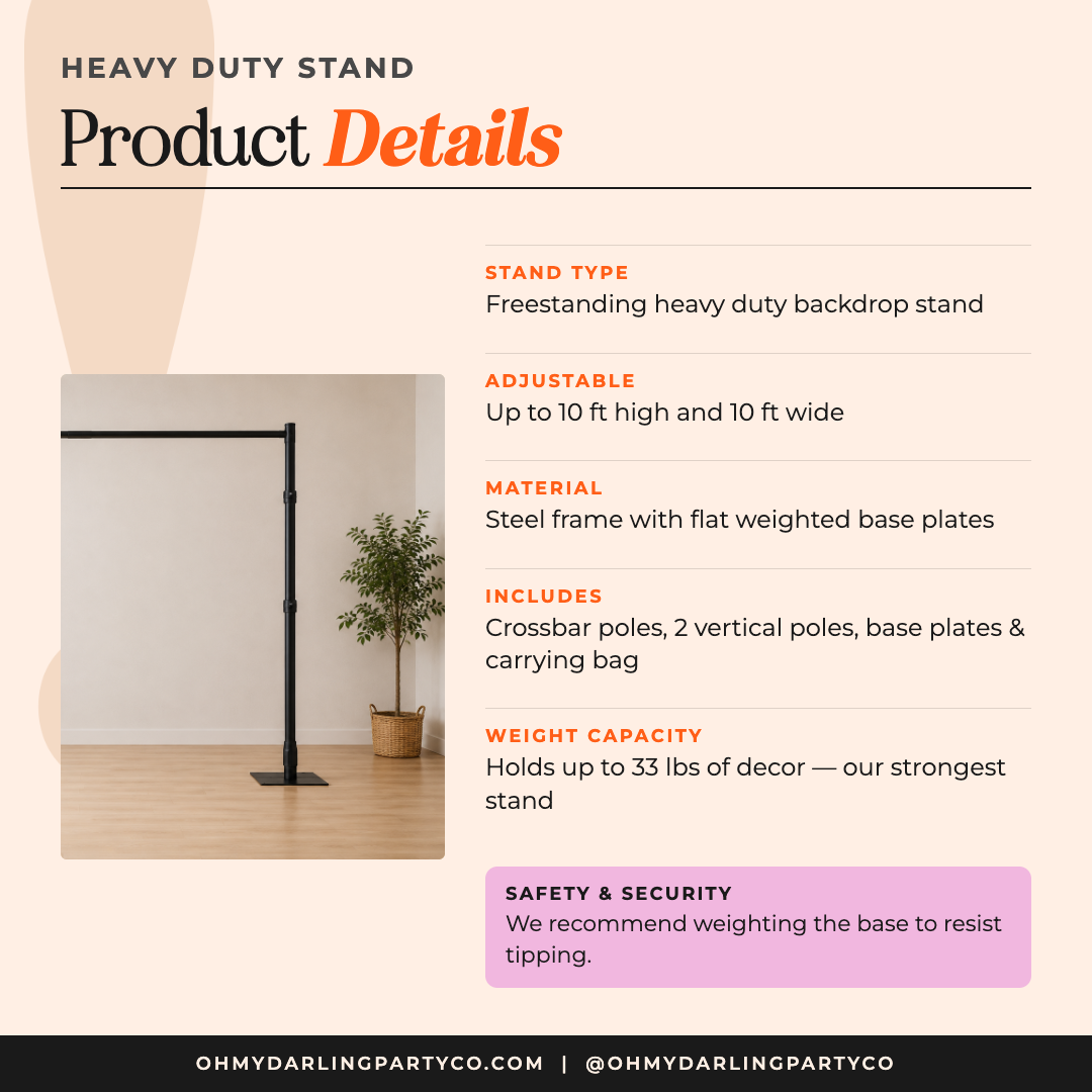 Heavy Duty Stand details
