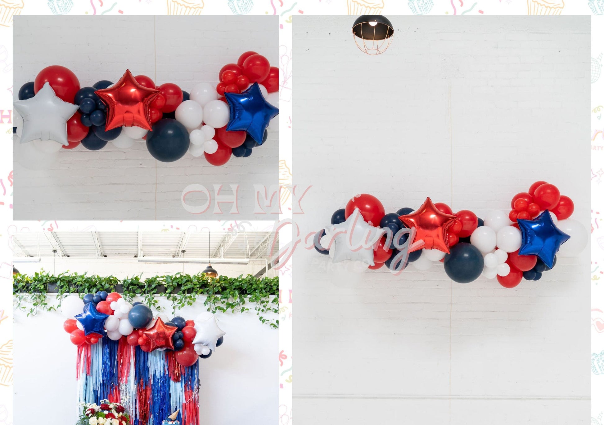 Star Spangled Balloon Kit-Balloons-Oh My Darling Party Co