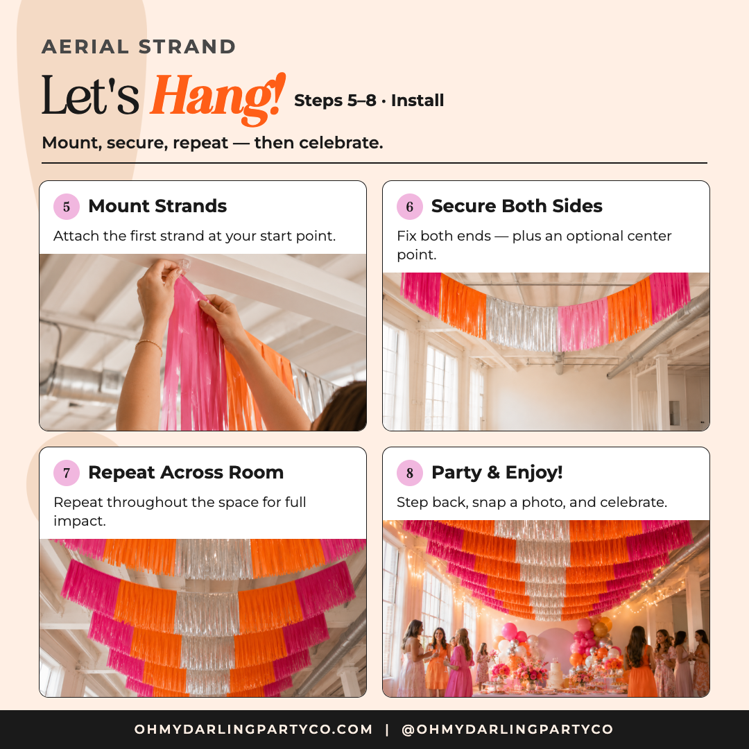 How to hang your aerial strand, continued