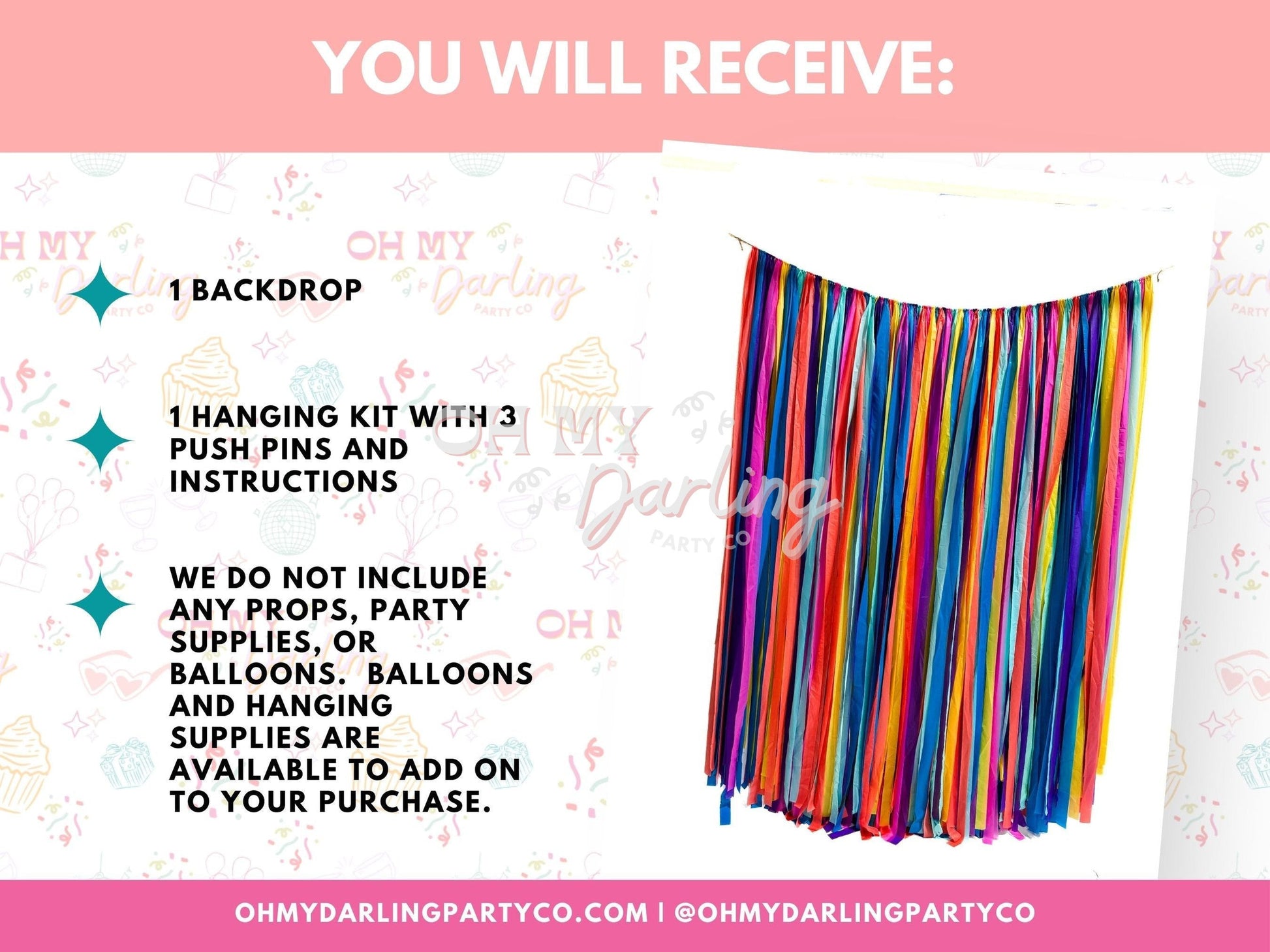 Tequila Sunrise Backdrop-Fringe Backdrop-Party Decor-Oh My Darling Party Co-Oh My Darling Party Co-bachelorette party, backdrops for party, balloon garlands, Birthday Party, boy party, cinco, cinco de mayo, colorful, engagement party, fiesta, fiesta collection, fiesta party, final fiesta, fringe backdrop, fringe garland, Fringe Streamers, girl party, gn party, last fiesta, mexican bachelorette, mexican fiesta, Mexico, mexico bachelorette, mexico celebration, new years party, OMDPC, party backdrops, party de