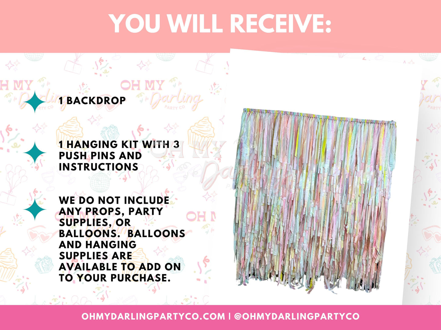 Tie Dye Backdrop-Fringe Backdrop-Party Decor-Oh My Darling Party Co-Oh My Darling Party Co-1st birthday, 1st birthday decor, baby shower decor, bachelorette, bachelorette backdro, bachelorette party, backdrops for party, balloon garland, balloon garlands, best sellers, birthday decor, birthday party, blush, boho nursery, boho party decor, boho tassel garland, boy party, bridal shower, bright rainbow, bubblegum, buttercup, candy pink, cochella party decor, colorful, colorful backdrop, Colorful Balloons, cora