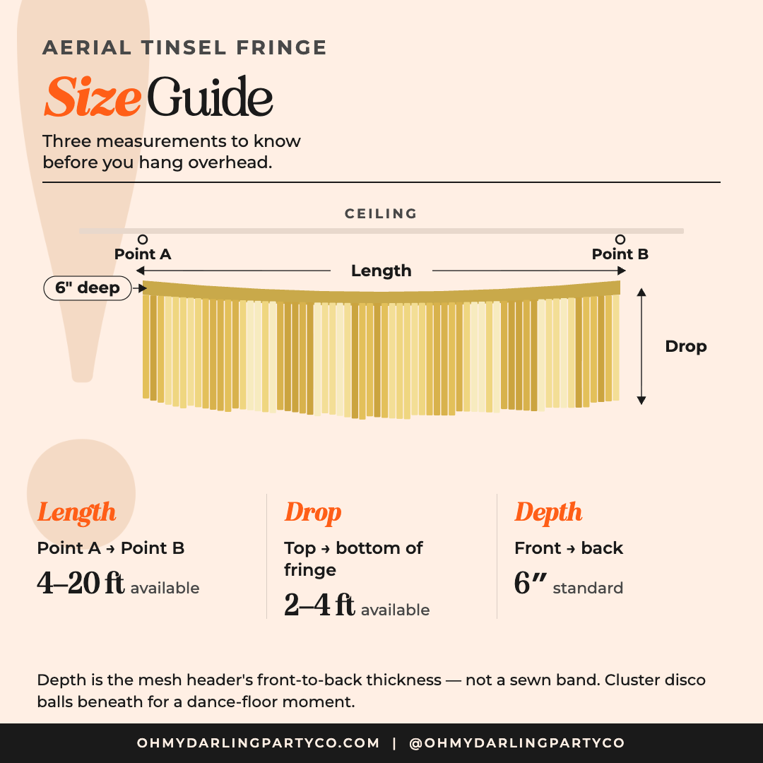 Tinsel Aerial size guide