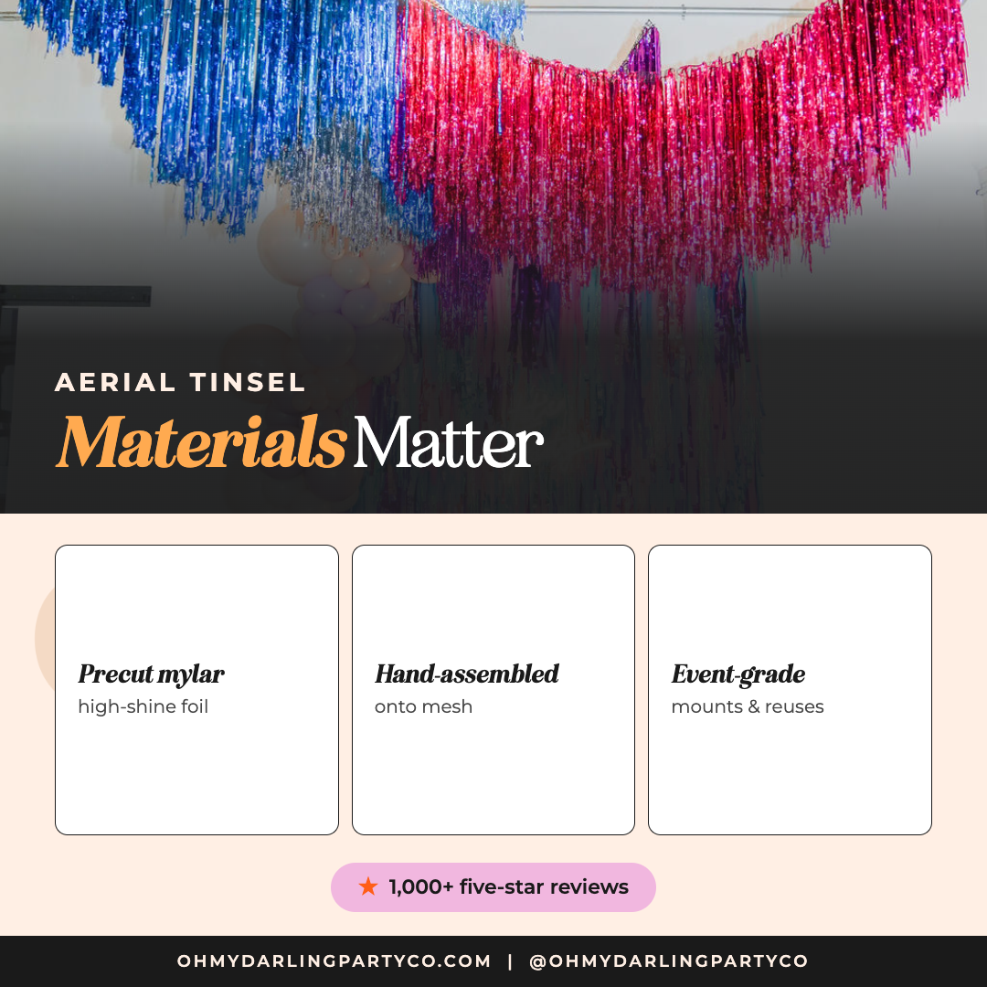 Tinsel Aerial materials matter