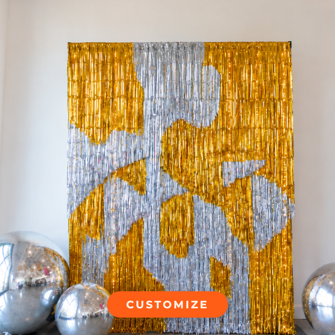 Custom Tinsel Backdrop