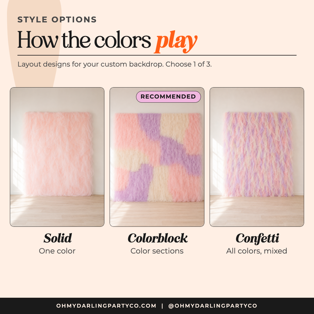 Tulle backdrop style options