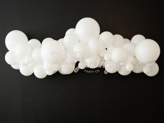 White Balloon Kit-Fringe Backdrop-Party Decor-Balloon Kits-Oh My Darling Party Co-balloons, easter, easter fringe, easter party, happy easter, pastel, spring