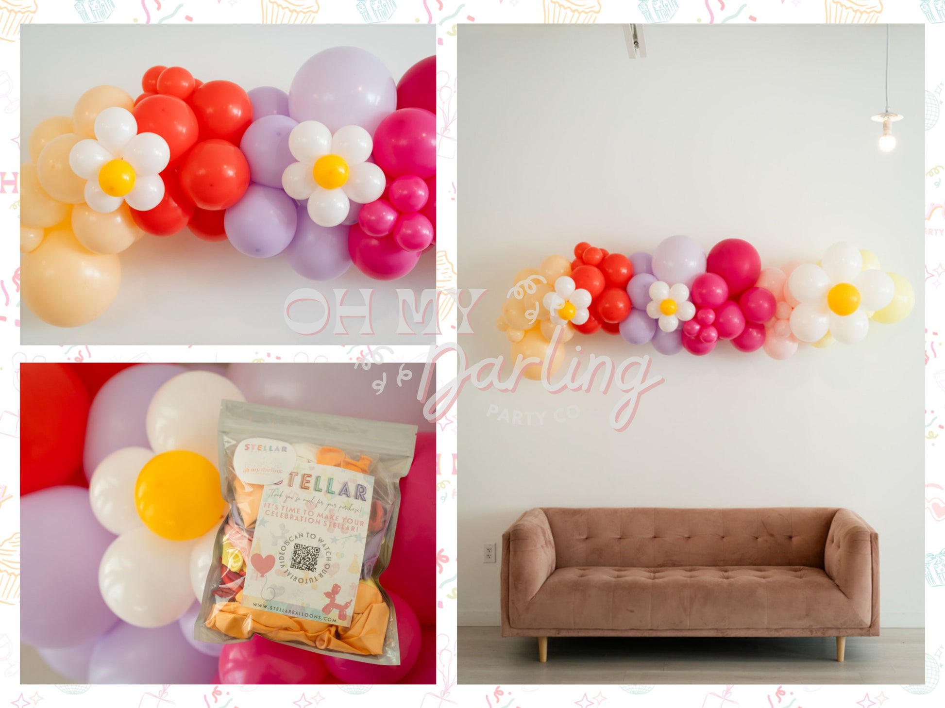 Young Wild & Free Balloon Kit-Fringe Backdrop-Party Decor-Balloon Kits-Oh My Darling Party Co-balloons, easter, easter fringe, easter party, happy easter, pastel, spring