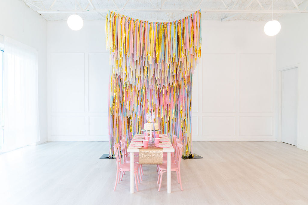 A Royal Celebration Fringe Backdrop-Backdrops-Oh My Darling Party Co