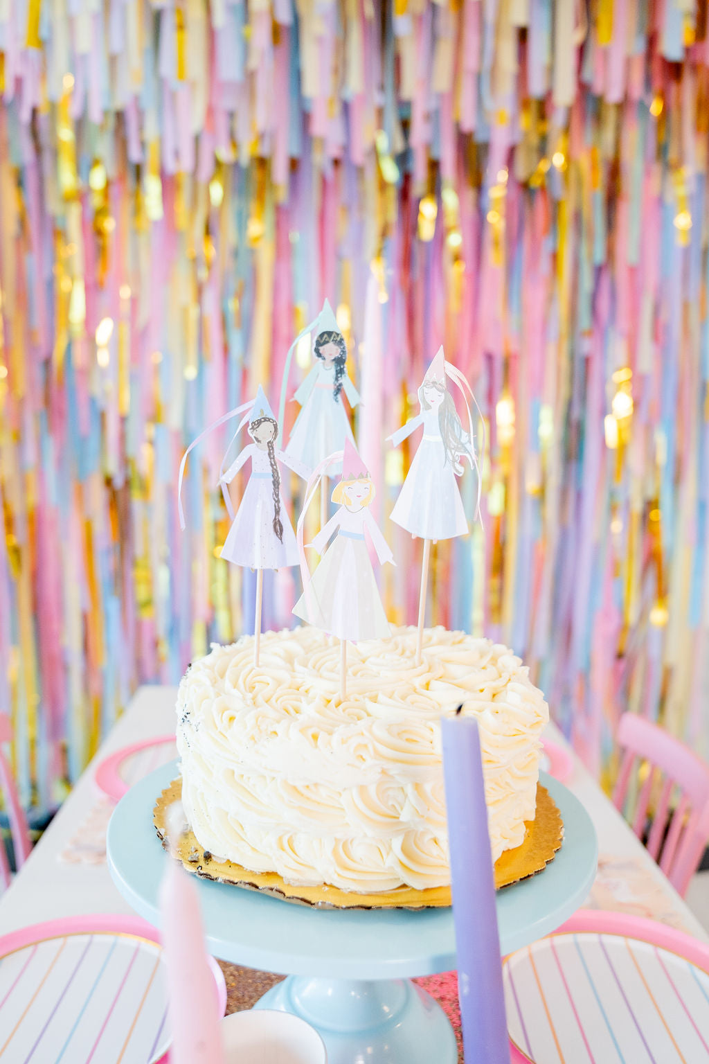 A Royal Celebration Fringe Backdrop-Backdrops-Oh My Darling Party Co