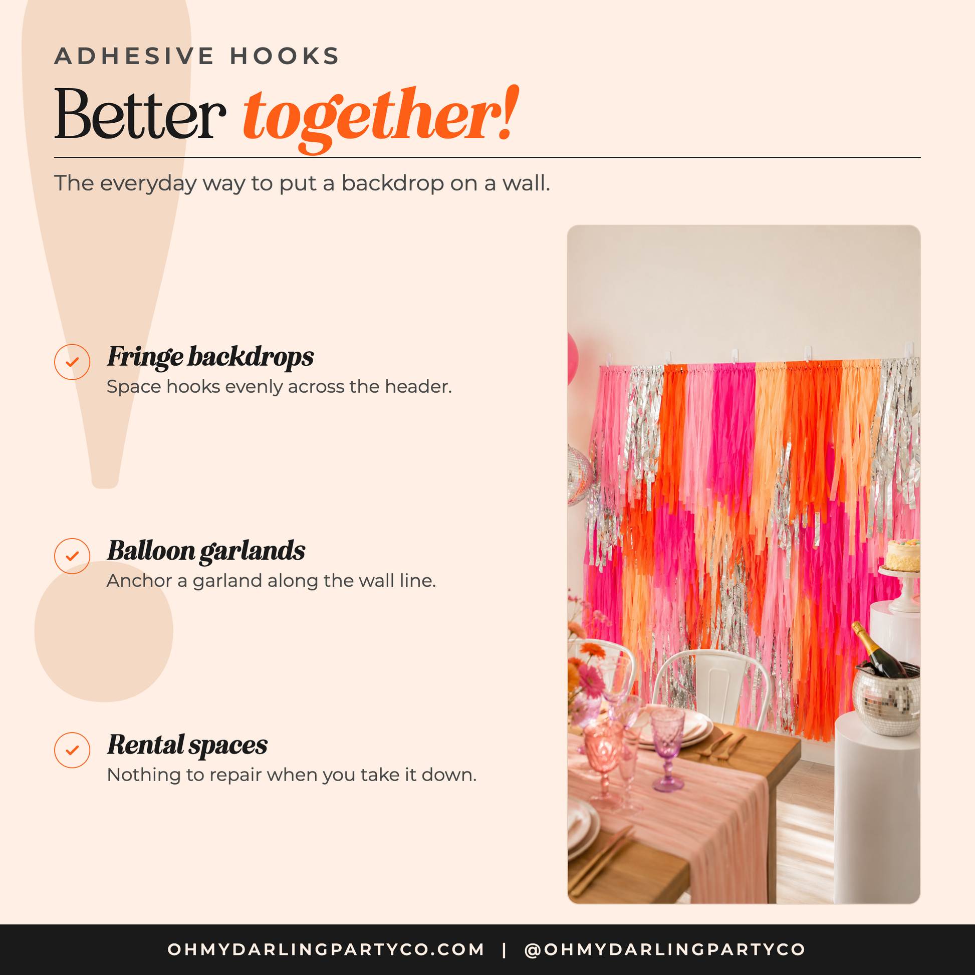 Clear Adhesive Hooks — better together