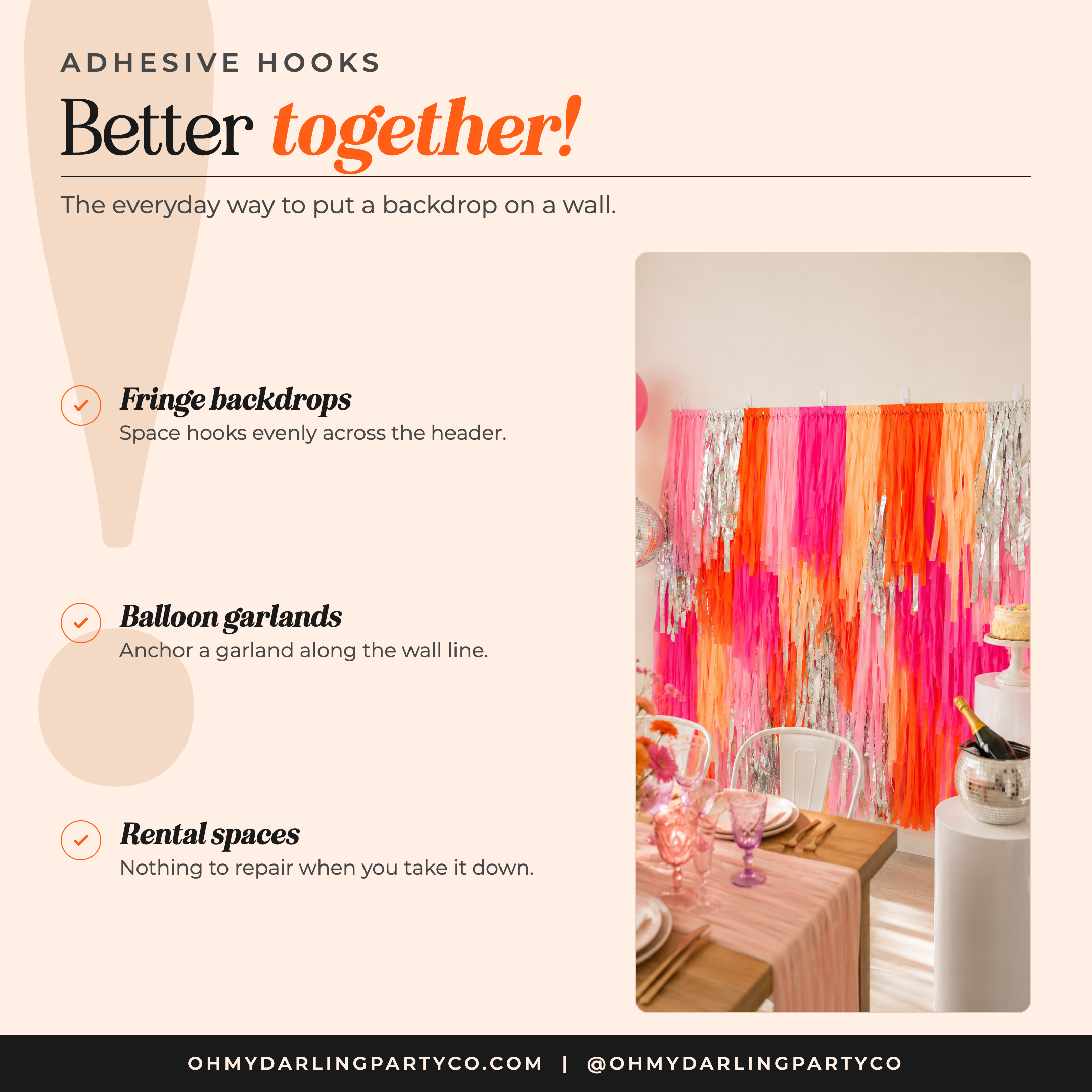 Clear Adhesive Hooks — better together