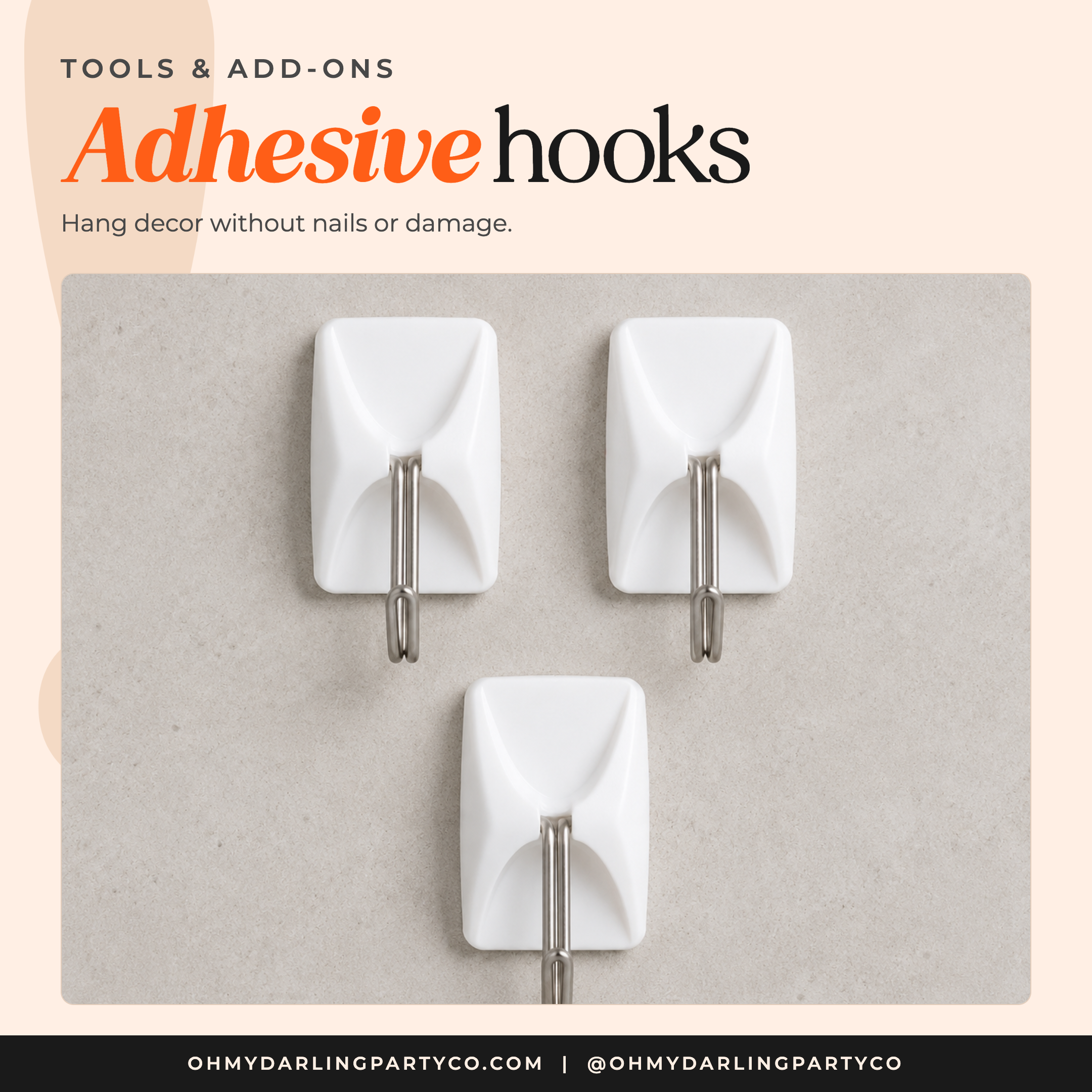 Clear Adhesive Hooks — hero