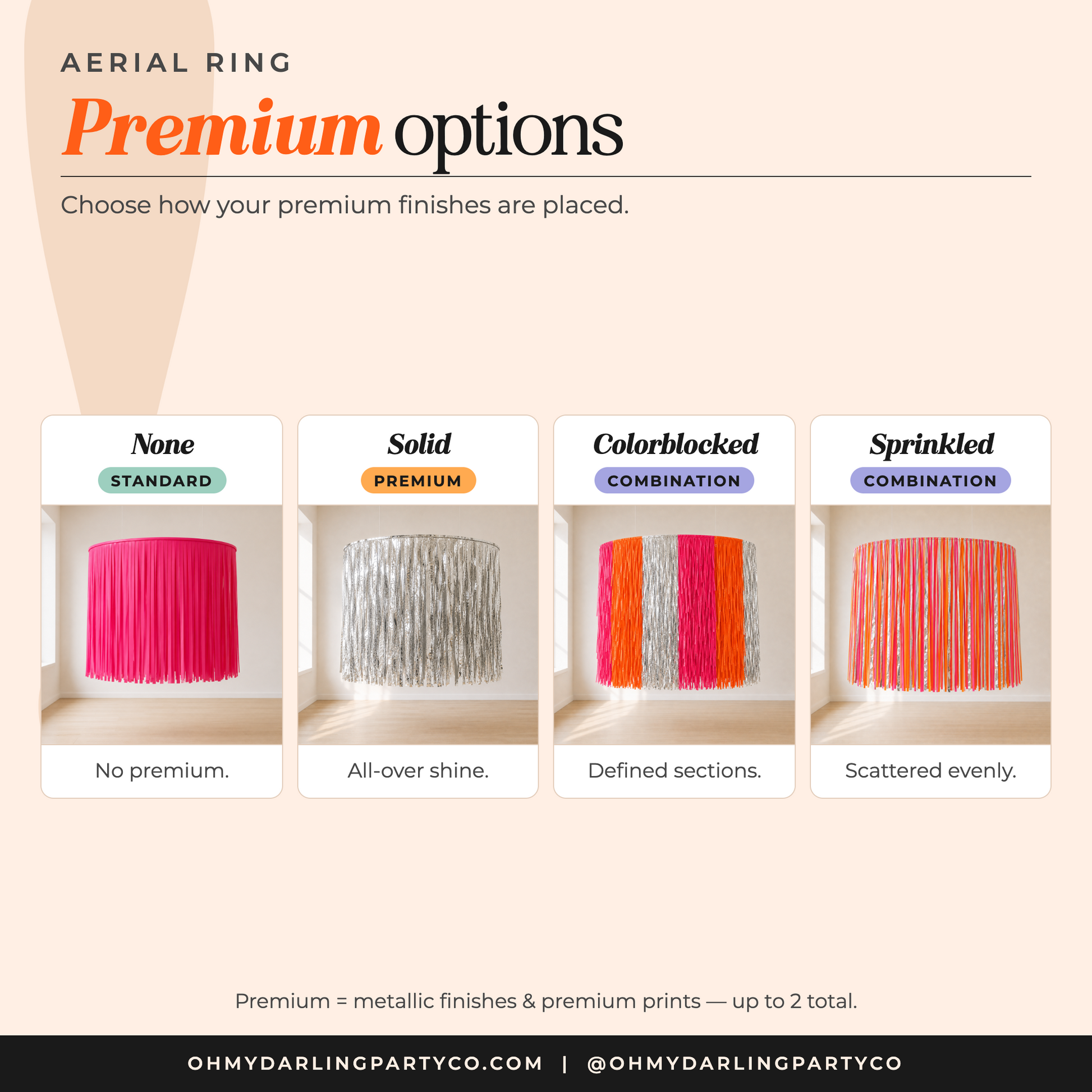 Aerial fringe rings — premium options
