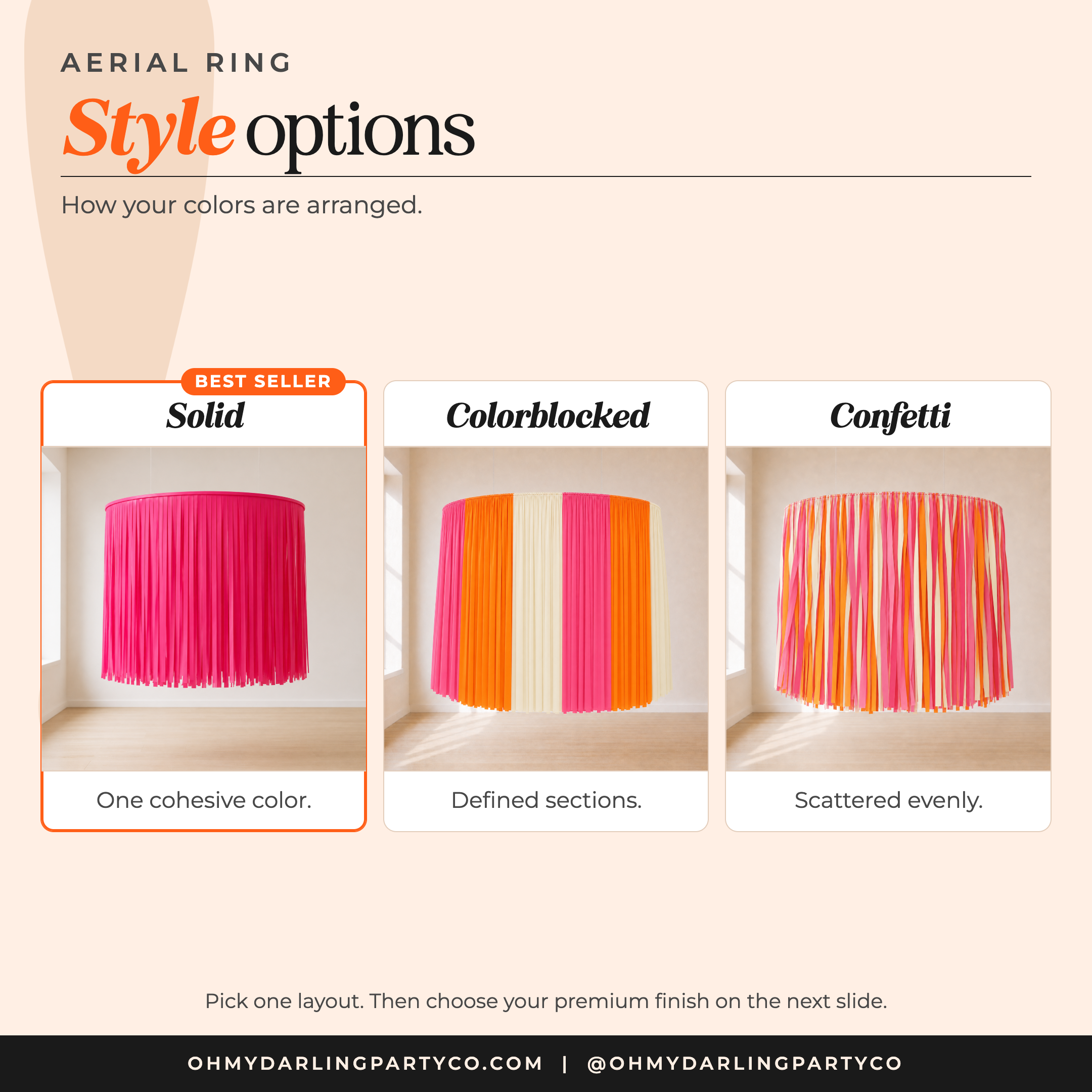 Aerial fringe rings — style options