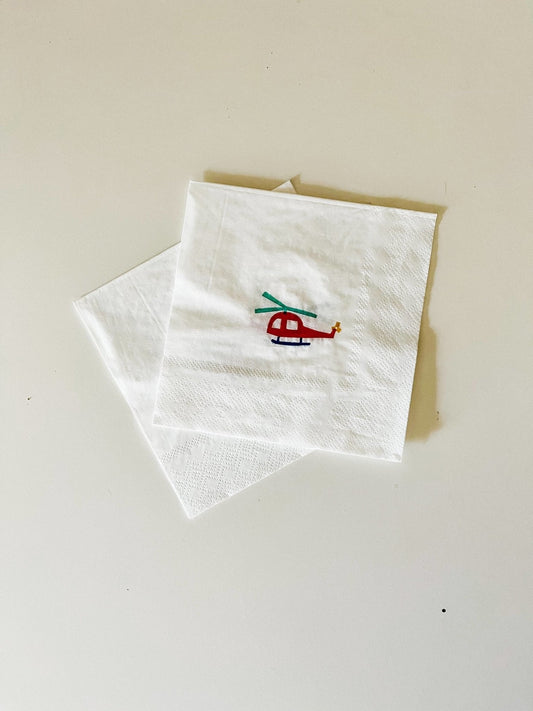 Airplane Napkins Small-Fringe Backdrop-Party Decor-Josi James-Oh My Darling Party Co-Airplane, birthday boy, boy party, boy party napkins, cocktail napkins, colorful napkins, Faire, fly, hellicopter, napkins, napkins paper, paper napkins, party napkins, up up and away
