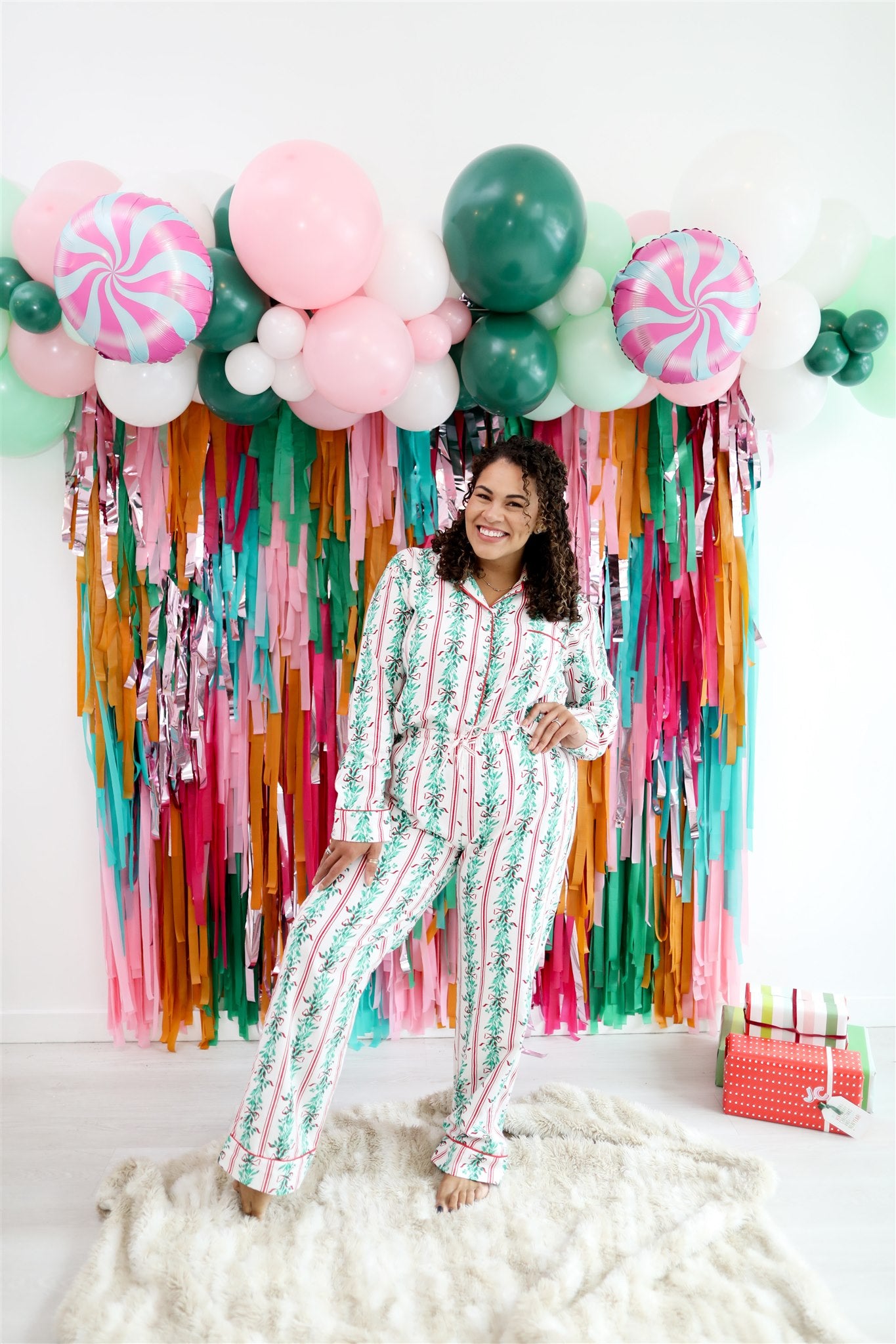 All My Jingle Ladies Fringe Backdrop-Backdrops-Oh My Darling Party Co
