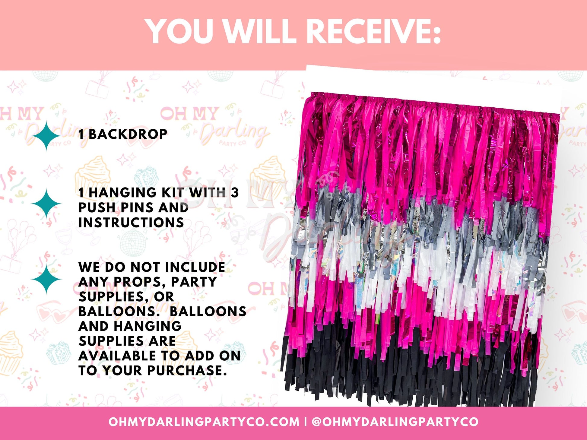 All That Glitters Fringe Backdrop-Fringe Backdrop-Party Decor-Oh My Darling Party Co-Oh My Darling Party Co-1st birthday decor, 25th anniversary, 50th party decor, 90s, anniversary decor, anniversary party, baby shower decor, bachelorette, bachelorette backdro, bachelorette party, backdrops for party, balloon garland, balloon garlands, best sellers, birthday decor, birthday girl, birthday party, black and silver party, black and white, black backdrops, boho nursery, boho party decor, boho tassel garland, br