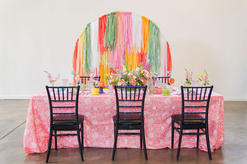 Aloha Baby Semi Circle Fringe Backdrop-Backdrops-Oh My Darling Party Co