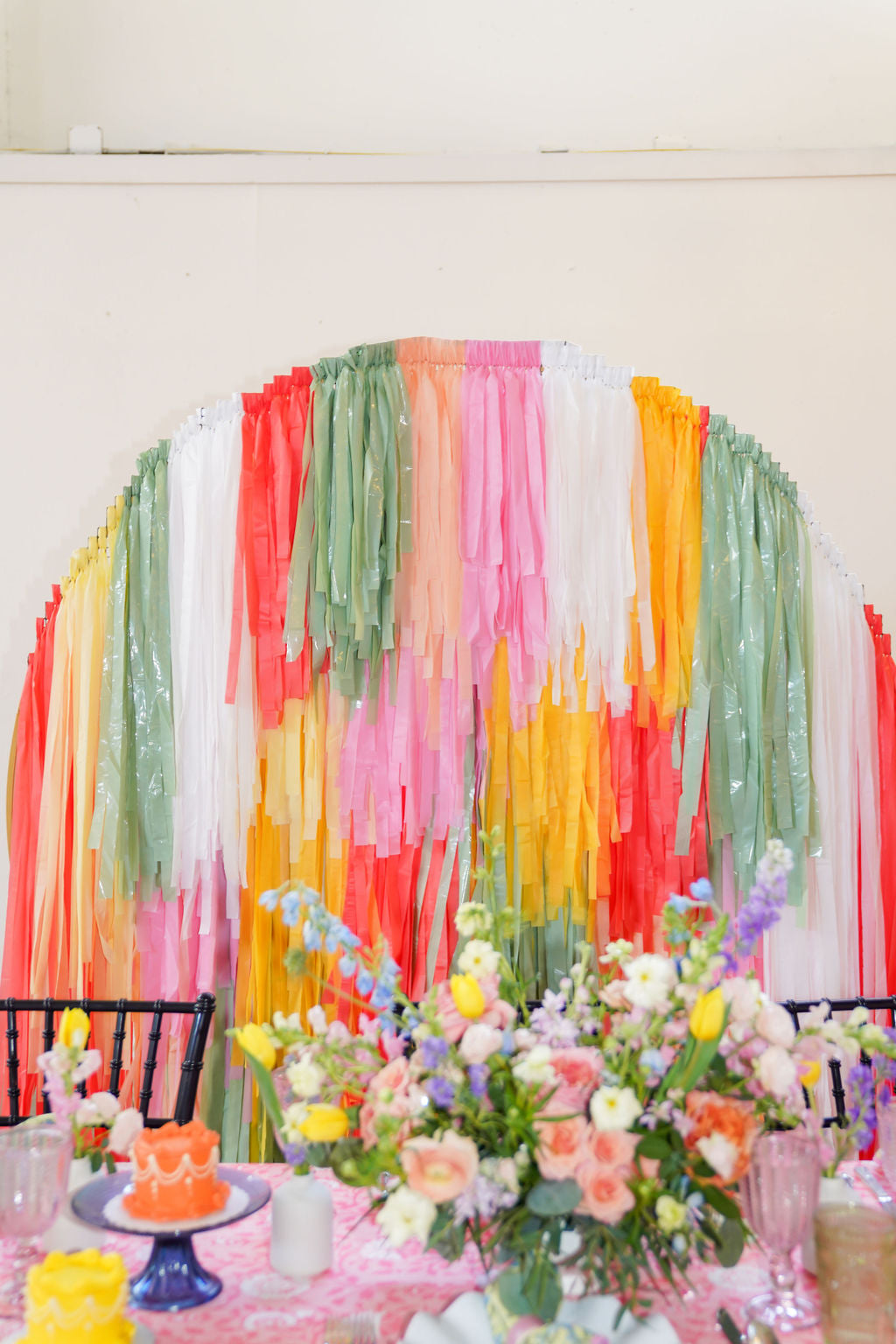 Aloha Baby Semi Circle Fringe Backdrop-Backdrops-Oh My Darling Party Co